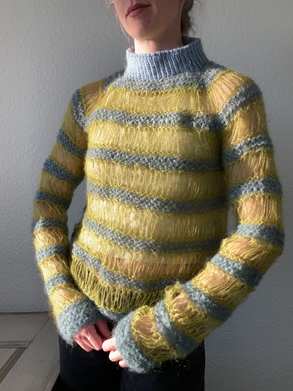 Green Drop Stitch Sweater — Vexnot Studio